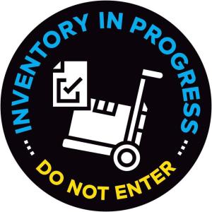 imageInventory Floor Decal INVENTORY 2 11quotInventory in Progress Do Not Enter 1