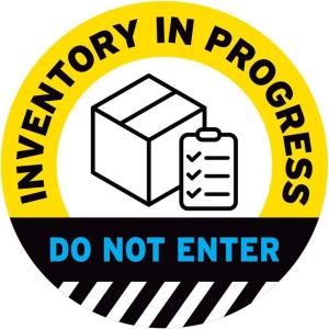imageInventory Floor Decal INVENTORY 2 11quotInventory in Progress Do Not Enter 2