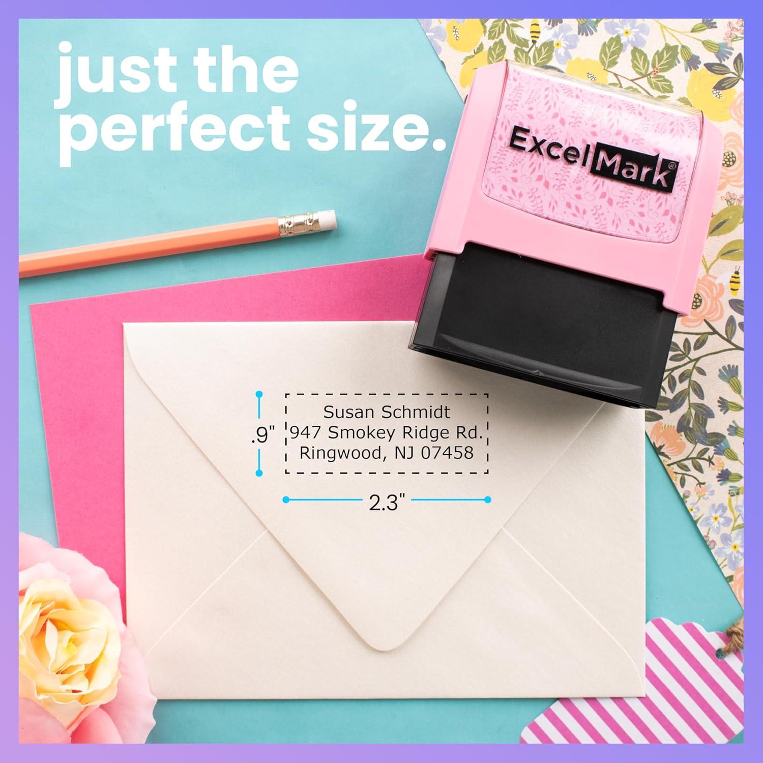 ExcelMark Personalized Return Address Stamp – Customize Your Address ...