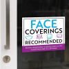imageFace Coverings Recommended Sign 5quotx 7quot5 x 7