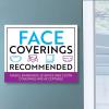 imageFace Coverings Recommended Sign 5quotx 7quot85 x 11
