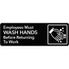 image3 x 9 Inch Sign for Business  Includes Double Sided Tape for Easy Installation EMPLOYEES MUST WASH HANDS