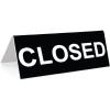 imageExcelMark 3quot x 8quot Engraved Tabletop Tent Desk Sign  CLOSED  BLACKWHITE