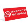 imageThank You for Not Smoking  3quot x 8quot Engraved Desk Sign  RedWhite with Image