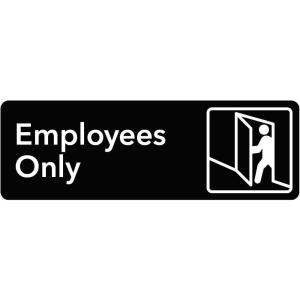 image3 x 9 Inch Sign for Business  Includes Double Sided Tape for Easy Installation EMPLOYEES ONLY
