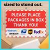 imagePackage Delivery Sign for House  8 x 12quotArea for Front Door of Home or Business  Clear Visibility Place Packages in BoxPlace Packages in Box