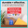 imagePackage Delivery Sign for House  8 x 12quotArea for Front Door of Home or Business  Clear Visibility Place Packages in BoxPlace Packages in Box