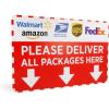 imagePackage Delivery Sign for House  8 x 12quotArea for Front Door of Home or Business  Clear Visibility Place Packages in BoxDeliver All Packages Here
