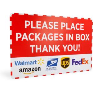 imagePackage Delivery Sign for House  8 x 12quotArea for Front Door of Home or Business  Clear Visibility Place Packages in BoxPlace Packages in Box