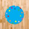 imageExcelMark 11Dots Classroom Floor Decal OrangeCyan