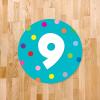 imageExcelMark 11 Number Classroom Floor Decal 3 LimeAqua