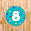 imageExcelMark 11 Number Classroom Floor Decal 3 LimeAqua