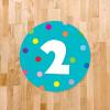 imageExcelMark 11 Number Classroom Floor Decal 3 LimeAqua