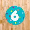 imageExcelMark 11 Number Classroom Floor Decal 3 LimeAqua