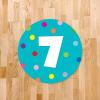 imageExcelMark 11 Number Classroom Floor Decal 3 LimeAqua