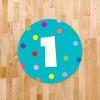 imageExcelMark 11 Number Classroom Floor Decal 3 LimeAqua