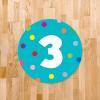 imageExcelMark 11 Number Classroom Floor Decal 3 LimeAqua