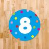 imageExcelMark 11 Number Classroom Floor Decal 3 LimeCyan