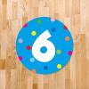 imageExcelMark 11 Number Classroom Floor Decal 3 LimeCyan