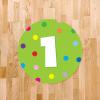 imageExcelMark 11 Number Classroom Floor Decal 3 LimeLime