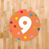 imageExcelMark 11 Number Classroom Floor Decal 3 LimeOrange