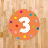 imageExcelMark 11 Number Classroom Floor Decal 3 LimeOrange