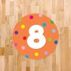 imageExcelMark 11 Number Classroom Floor Decal 3 LimeOrange
