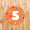 imageExcelMark 11 Number Classroom Floor Decal 3 LimeOrange