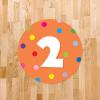 imageExcelMark 11 Number Classroom Floor Decal 3 LimeOrange