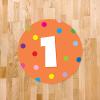 imageExcelMark 11 Number Classroom Floor Decal 3 LimeOrange