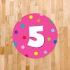 imageExcelMark 11 Number Classroom Floor Decal 3 LimePink