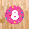 imageExcelMark 11 Number Classroom Floor Decal 3 LimePink