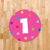 imageExcelMark 11 Number Classroom Floor Decal 3 LimePink