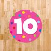imageExcelMark 11 Number Classroom Floor Decal 3 LimePink