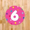 imageExcelMark 11 Number Classroom Floor Decal 3 LimePink