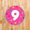 imageExcelMark 11 Number Classroom Floor Decal 3 LimePink