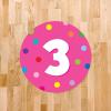 imageExcelMark 11 Number Classroom Floor Decal 3 LimePink