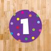 imageExcelMark 11 Number Classroom Floor Decal 3 LimePurple