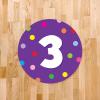 imageExcelMark 11 Number Classroom Floor Decal 3 LimePurple