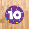 imageExcelMark 11 Number Classroom Floor Decal 3 LimePurple