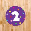 imageExcelMark 11 Number Classroom Floor Decal 3 LimePurple