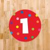 imageExcelMark 11 Number Classroom Floor Decal 3 LimeRed