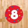 imageExcelMark 11 Number Classroom Floor Decal 3 LimeRed