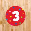 imageExcelMark 11 Number Classroom Floor Decal 3 LimeRed