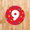 imageExcelMark 11 Number Classroom Floor Decal 3 LimeRed