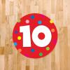 imageExcelMark 11 Number Classroom Floor Decal 3 LimeRed