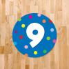 imageExcelMark 11 Number Classroom Floor Decal 3 LimeRoyal Blue
