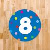 imageExcelMark 11 Number Classroom Floor Decal 3 LimeRoyal Blue
