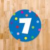 imageExcelMark 11 Number Classroom Floor Decal 3 LimeRoyal Blue