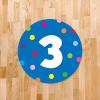 imageExcelMark 11 Number Classroom Floor Decal 3 LimeRoyal Blue